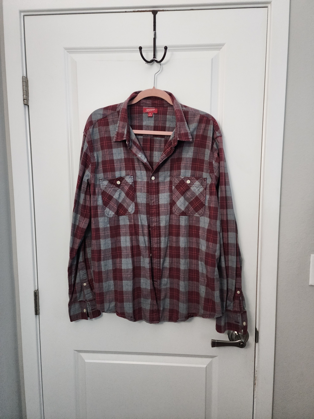 5/$30 Arizona Jean Company Men's Plaid Button-Down Shirt